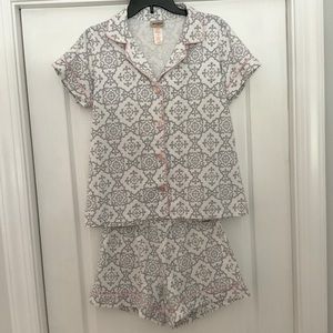 EUC BedHead Malibu Tiles Shorty Stretch Short Sleeve Pajamas PJ’s
